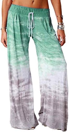 מכנסי טרקלין מזדמנים של Kirnapci מכנסי טרקלין מזדמנים עניבת צבע מכנסי ספורט רופפים פלוס גודל