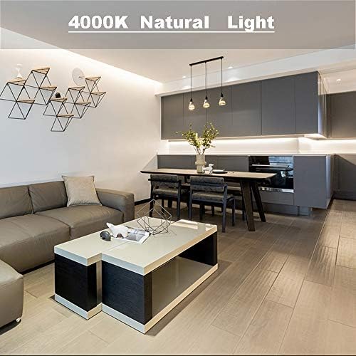 Joylit 24V אורות רצועת LED לבנים טבעיים 16.4ft, 2835SMD 600 נוריות LED 3000LM לבן בהיר 4000K תאורת קלטת
