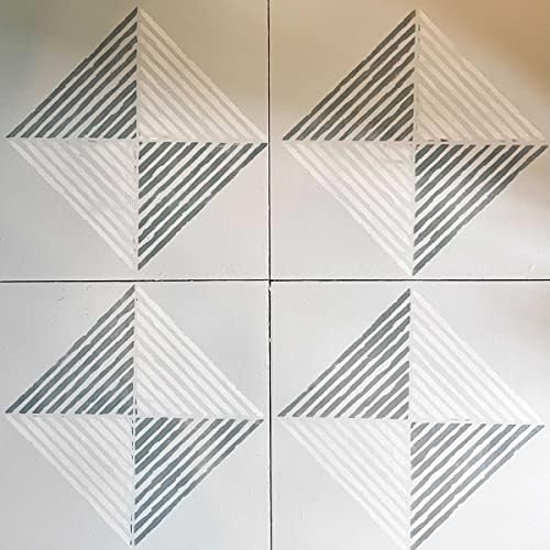 מודרני לוזי קווים גיאומטרי אריח סטנסיל דפוס לשימוש חוזר גדול יהלומי שבלונות עבור ציור על קירות, בד, עץ,