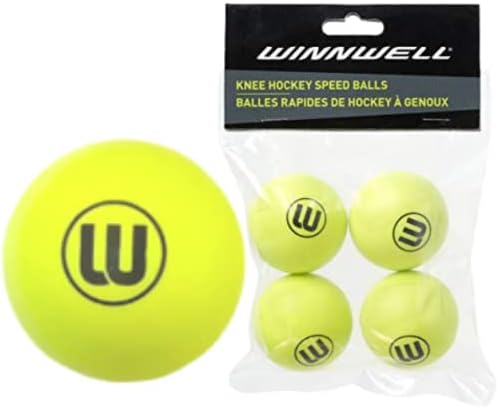 Winnwell PVC כדורי הוקי ברך - כדורי רצפת הוקי מקורה לרשתות מיני מקל - כדורי הוקי מיני עם שקית