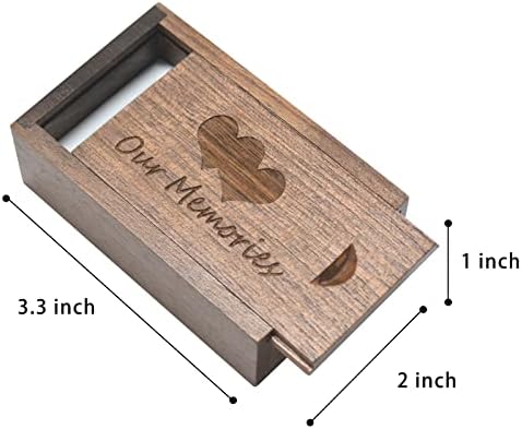 כונן הבזק USB מעץ 32 ג'יגה -בייט עם קופסת עץ, מזרח USB 2.0 אגודל עץ חרוט נוהג במקל זיכרון במהירות