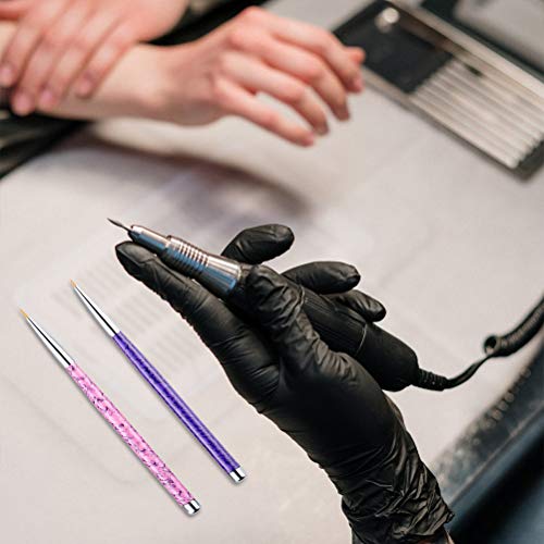 3 יחסי ציפורניים אוניית ציפורניים מברשות אניה תוחם ציפורניים עט מיניאטורה צביעה מברשת UV ג'ל עט