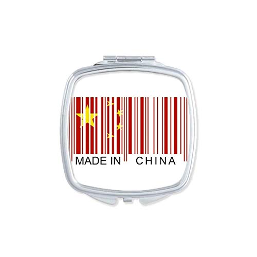 סין בר קוד לאומי סיני מראה נייד קומפקטי כיס איפור כפול צדדי זכוכית