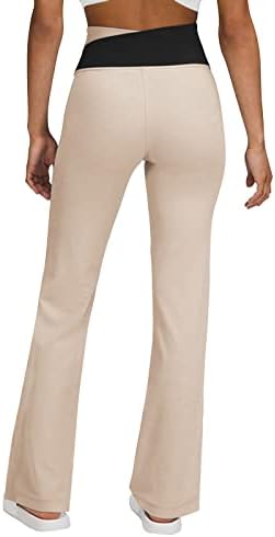חותלות התלקחות לנשים של דלודה עם כיסים-מכנסי יוגה מוצלבים בגזרה גבוהה-חותלות תחתונות פעמון בקרת בטן