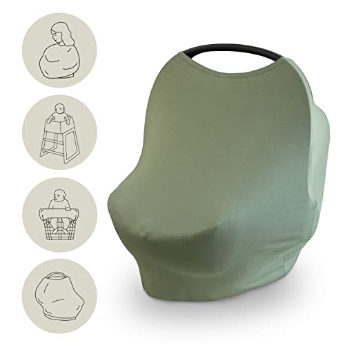 מושי תינוק רכב מושב חופה כיסוי / לנשימה & נמתח רב שימוש כיסוי עבור הנקה, סיעוד, כיסא גבוה, עגלת