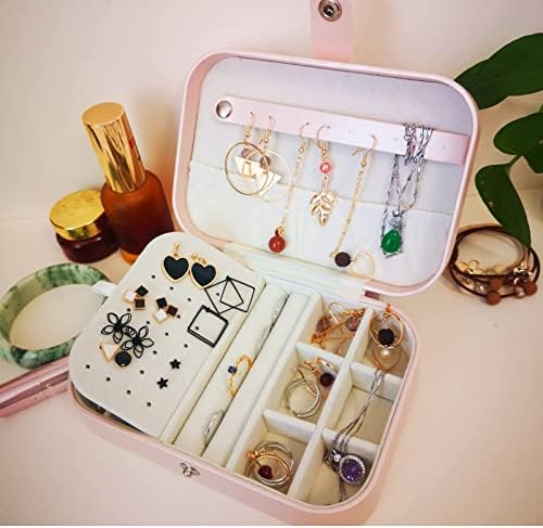 通用 מארגן תכשיטים לטיולים ניידים, מתנת מארז תכשיטים לנשים לנשים, ארגון תכשיטים קטן קופסת שרשרת, עגיל,