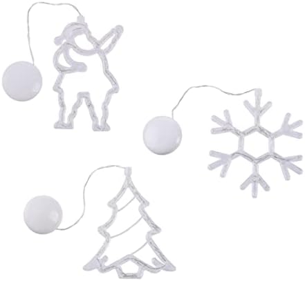 3 יחידות חג המולד פרייר אורות הווה קישוטי תליית שלג קישוט תליית מנורת דקור פסלון חיצוני מחשב,