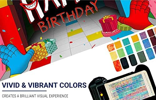 כלליהנות וידאו משחק שמח יום הולדת רקע צבעוני קריקטורה ילדי מסיבת באנר קישוטי אספקת צילום רקע עוגת