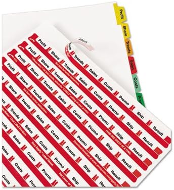 מחלק יצרנית אינדקס עם כרטיסיות ססגוניות, 8 לשוניות, אות, 5 סטים מארז, סך הכל 10 יחידות