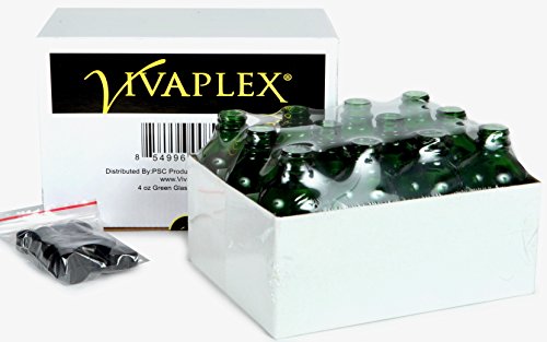 Vivaplex, 12, ירוק, בקבוקי זכוכית 4 גרם, עם מכסים