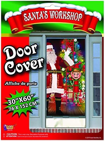 PMU כיסוי דלת סנטה לחג המולד 30in. x 5ft, pkg/12
