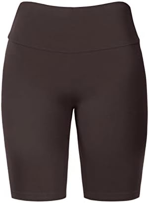 מכנסי נשים אימון כותנה גבוהה מותן אמצע ירך להתעמל אופני מכנסיים קצרים