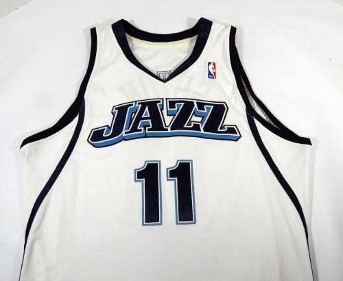 2008-09 יוטה ג'אז גורן סוטון 11 משחק הונפק ג'רזי לבן 50 DP37372 - משחק NBA בשימוש