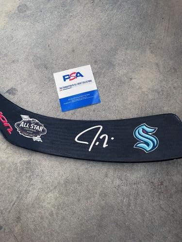 ג'ורדן אברלה סיאטל קרקן חתום על חתימה הוקי מקל חתימה עם PSA COA - מקלות NHL עם חתימה