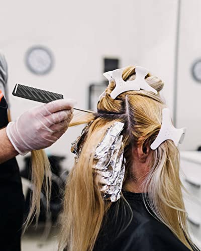 סט מסרק סטיילינג שיער, סוג 3 כולל מסרק הדגשה עם קטיף מתכת, מסרקי הקנטות של הרמת פחמן, מסרק הקנטות להרים עם קדחת