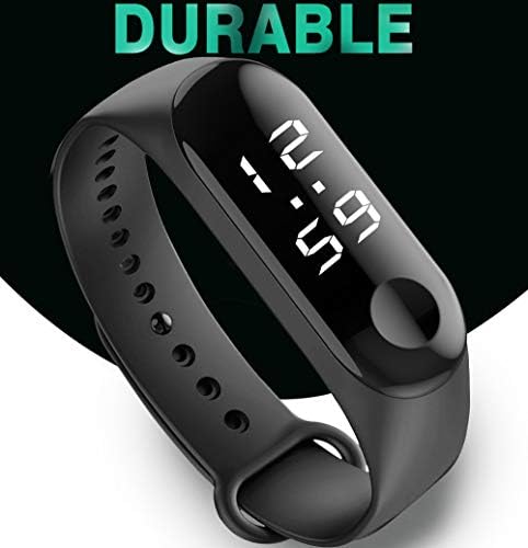 שעון כושר חכם לנשים, אופנה דיגיטלית LED Sports Watch Unisex Silicone להקת שורש כף היד שעונים