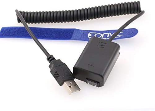 Eonvic 5V USB NP-FW50 מתאם מצמד סוללות דמה כבל עבור SONY A7/ A7II/ A7R/ A7S/ A7RII/ A7SII/ A6000/