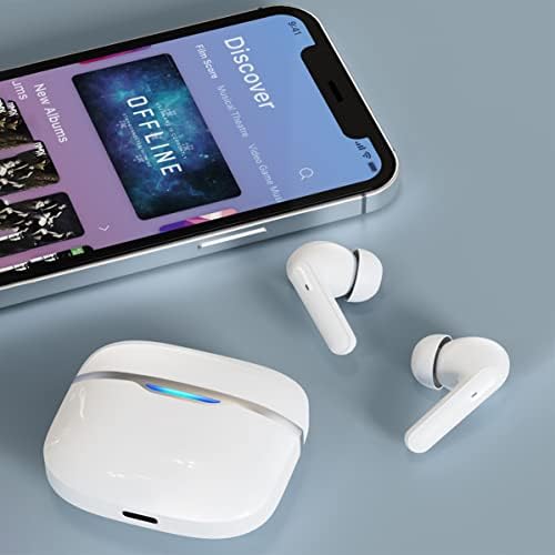 אוזניות אלחוטיות, Bluetooth 5.2 אוזניות אוזניות מגע בקרת אוזניות אלחוטיות אמיתיות, זמן משחק של 24 שעות