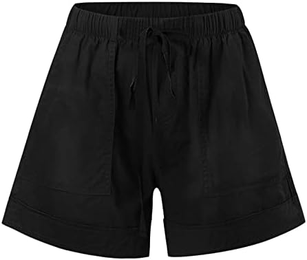 מכנסיים קצרים מזדמנים של נשים בקיץ כושר רופף פלוס גודל גודל נוח נוח נוחית מכנסיים קצרים במותניים