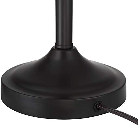360 תאורת לין מודרני תעשייתי מזנון שולחן מנורות 26 גבוה סט של 2 כהה ברונזה חום מתכת יוטה בד תוף צל לסלון בית בית