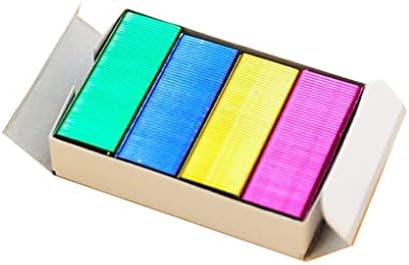 Souiwuzi Mini Color Staples Diy Shop מהדק מחדש מילוי ספרים סטנדרטיים 24/6 ממ 800 יחידות