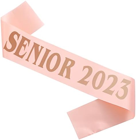 בכיר 2023 אבנט ורד זהב עם מכתבי נייר כסף, סוף סוף סיים את הכיתה של 2023 מעודדת אבנטים בכירים לאספקת סיום סיום
