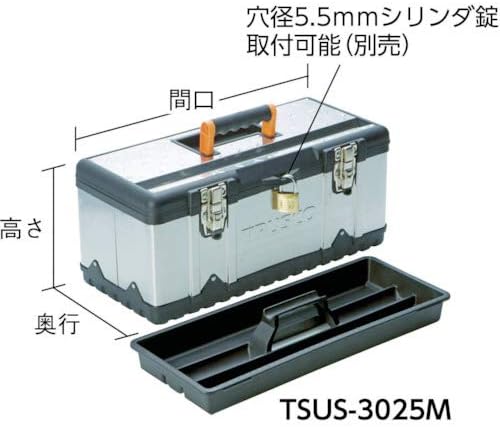 Trusco TSUS-3024L תיבת כלים נירוסטה, גודל L