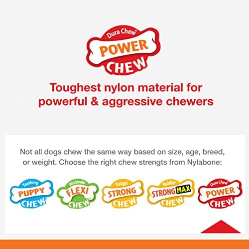 Nylabone פעולה כפולה כוח ללעוס צעצוע כלב עמיד בייקון x-large/souper