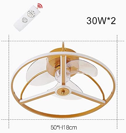 SDUYTEG 19.7 אינץ מאוורר תקרה עם אורות 60 וואט מנורה מאוורר תזמון חכם LED שלט רחוק 3 צבעים תאורה 3 מהירויות