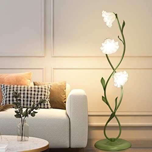 Anmmber אנכי 3 פרחים מנורת רצפה יצירתי ספה צדדית צדדית בצד מיטה מנורת מיטה נערת אורס אור אווירה