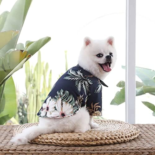 חולצת כלבים בינונית קטנה, בגדי כלבים הוואי לגורים וחתולים