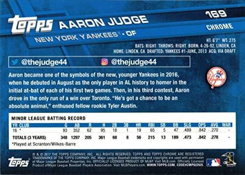 2017 טופס כרום בייסבול 169 אהרון שופט טירון כרטיס