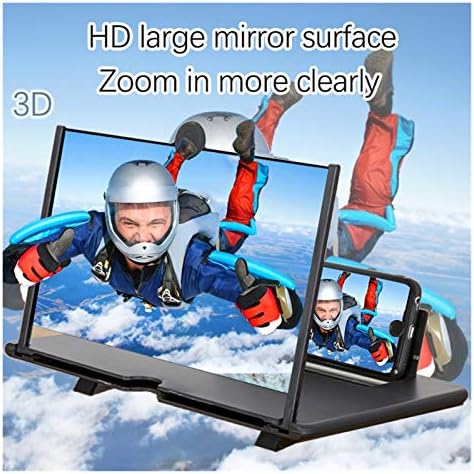 גאות מותג שבט 12 אינץ 3 ד נייד טלוויזיה מסך זכוכית מגדלת וידאו מגבר סטנד עם סרט משחק מגדלת מתקפל
