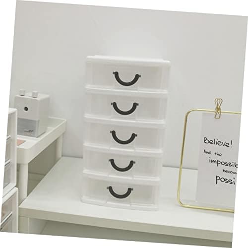 5 תכשיטי מגירה לגיבוב אחסון מגירה ושונות מחזיק אחסון קופסא פלסטיק תיבת איפור בז ' מכתבים תיבה