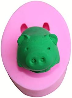 Hengke 2 PCS 3D תבניות סבון חזיר, חיות חזיר, סבון בעבודת יד עובש סיליקון עובש שוקולד עובש עוגיות עוגיות