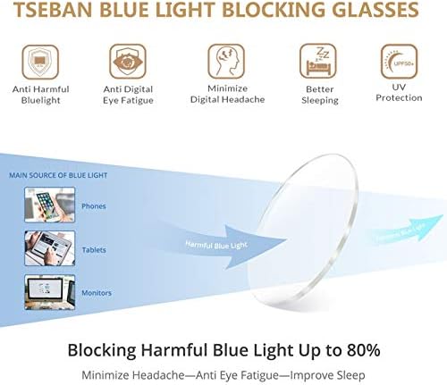 צבאן כחול אור חסימת משקפיים לנשים גברים, רטרו מלבן חיצוני מחשב משחקי משקפיים, אנטי לחץ בעיניים