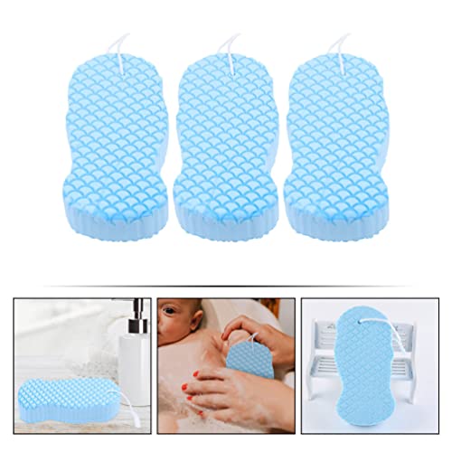 מגבות לתינוקות בולסטרות כביסה לתינוקות 3 יחידות אמבטיה לתינוק ספוגי מקלחת ספוגי גוף פילינג פילינג אמבטיה
