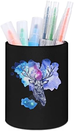 צבעי מים איל עור מפוצל עיפרון מחזיקי עגול עט כוס מיכל דפוס מארגן שולחן עבור משרד בית