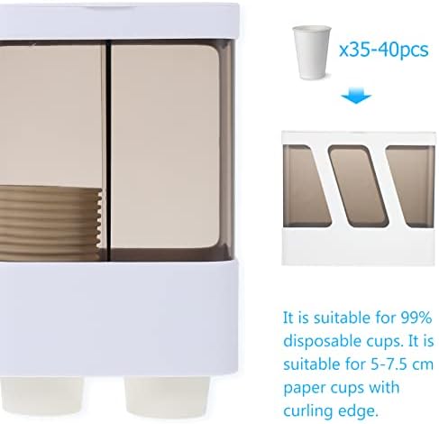 סמפ 1 מחשב חד פעמי כוס מתקן קיר רכוב מחזיק כוס נייר כוסות אחסון מתלה בעל