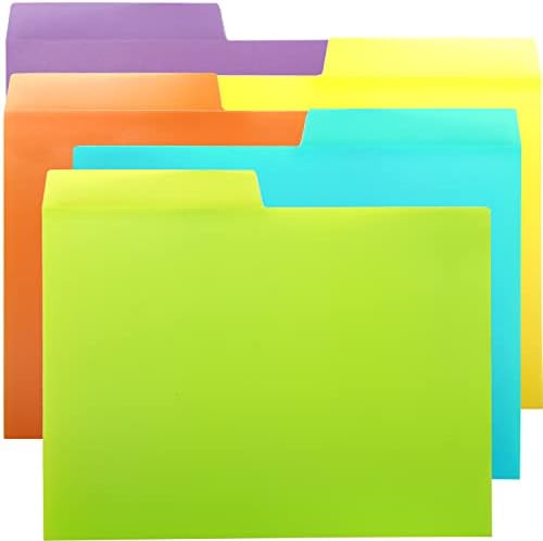 צעיר 10 מארז פלסטיק כרטיסייה תיקיות - כבד החובה פלסטיק כרטיסייה תיקייה, ב 5 צבעים