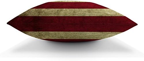 כרית דגל אמריקאית של Moslion, כרית זריקה דקורטיבית ביתית וינטג 'דגל ארהב דגל יוטה כרית פשתן כרית לספה/ספה/חדר
