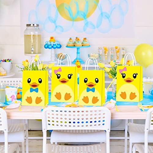 16 איחוד תיקי מסיבת יום הולדת של ברווז צהוב, תיקי מטפלים במסיבה עם ברווז, התייחסו שקיות ממתקים למקלחת לתינוק