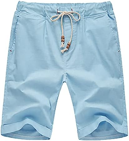 מכנסיים קצרים של קינגאוגו לגברים מכנסי מותניים אלסטיים מכנסיים קצרים מוצקים מכנסיים קצרים יבש מהיר משרטט מנסים