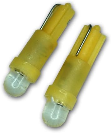 TuningPros LEDIS-T5-Y1 מתג הצתה נורות LED נורות T5, 1 סט 2-PC LED צהוב