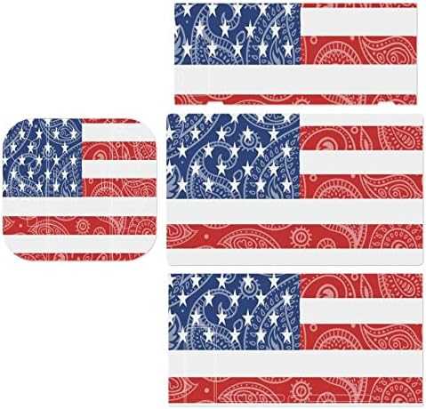 פייזלי אמריקאי דגל מדבקות מלא גלישת מדבקות עור לוחית מגן מדבקות תואם עבור נינטנדו מתג