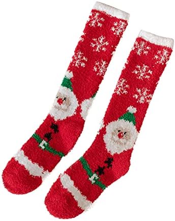 גרבי רצפת הדפס לחג המולד גרביים קטיפה אלמוגים גרבי גרביים ארוכות גרבי דחיסה לגברים