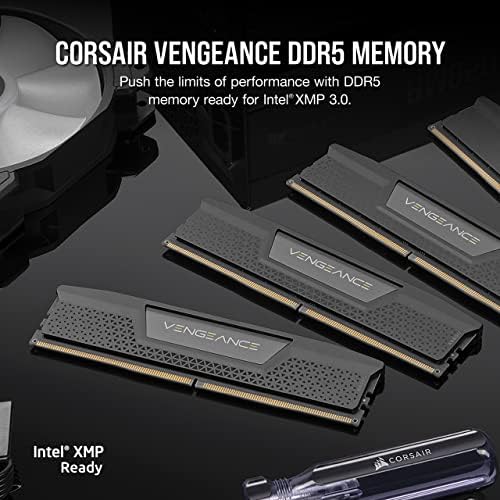 Corsair נקמה DDR5 RAM 96GB 5200MHz CL38 Intel XMP זיכרון מחשב תואם ICUE - שחור