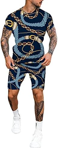 גברים חליפת גברים של מהיר יבש 3 ד קצר שרוול חליפת מכנסיים קצרים חוף טרופי הוואי גוף ספורט מכנסיים