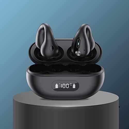 Gspmoly 2023 R15 עיצוב יצירתי הולכת עצם Bluetooth 5.3 ספורט פתוח אוזניות אוזניים וו באס Hifi סטריאו סיבולת