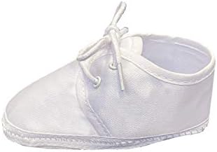 נעלי טבילה של Swea Pea & Lilli לבנים - שלל תינוקות לבנים עם צלב קלטי לטבילה - זפטוס דה באוטיזו